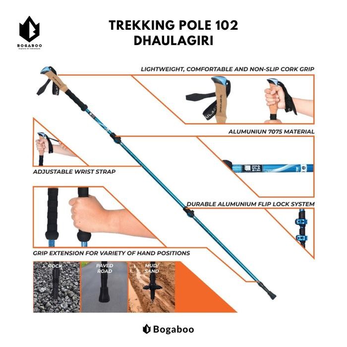 Eiger Sport - Trekking Pole Lipat 102 - Tongkat Pendaki - Tongkat Gunung Camping -Tracking Pole -