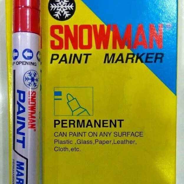 

New Spidol Snowman paint marker Merah