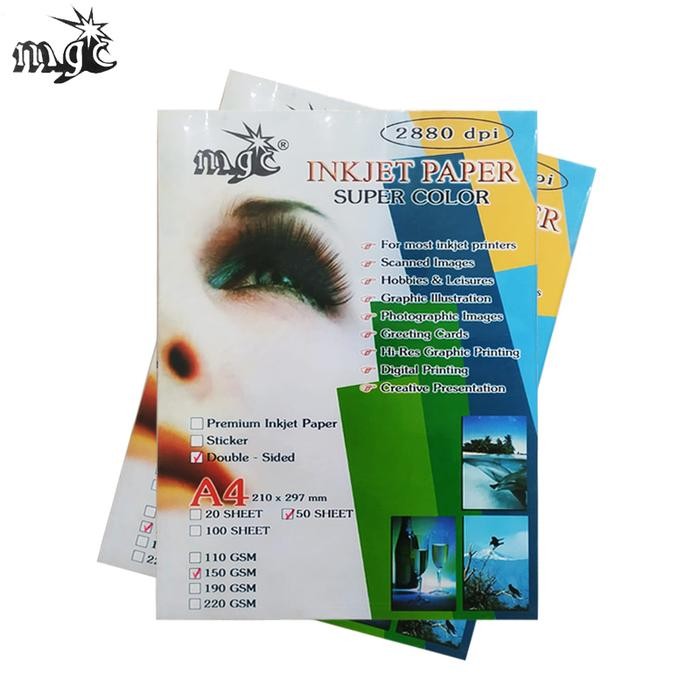 

MGC Double Sided Inkjet Kertas Foto A4 Photo Paper 150gsm 20 Lembar