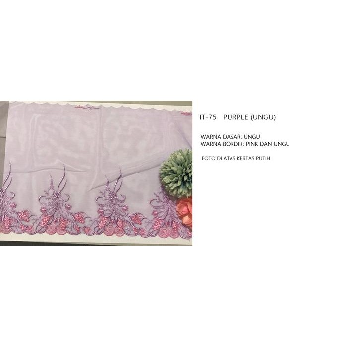 Renda It-75 Purple (Ungu) Lebar: 18 Cm