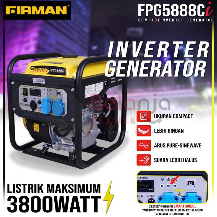 Ready Firman Genset FPG 5888 CI Generator Set Inverter 3500 Watt FPG5888CI
