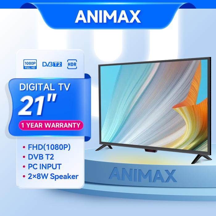[Digital TV 21 inch] ANIMAX NEW TV 21 inch HD Ready TV LED Televisi TV Digital 21 Inch 1Tahun