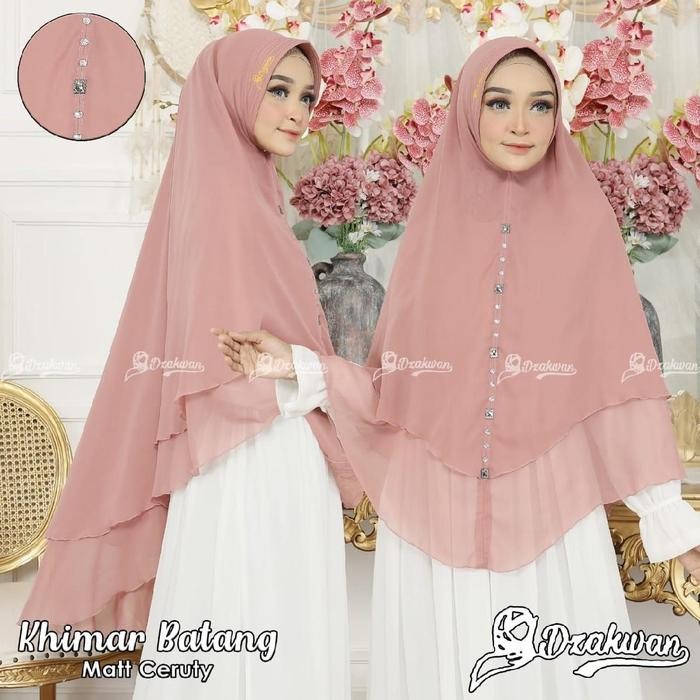 Pilihan- Khimar Swarovsky Cerruty Jumbo 2 Layer Jilbab Panjang Syari Muslim Kerudung Instan
