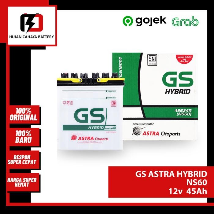 Terbagus Aki Mobil Gs - Astra Hybrid Ns60 / Ns-60 / Ns60 - Aki Nissan Magnite Terlariss 