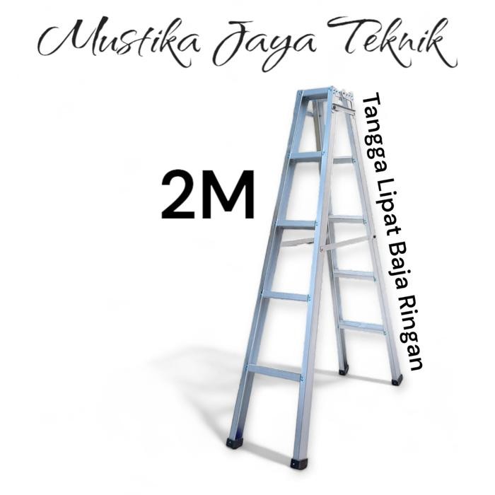 Ready Tangga Lipat 2 Meter Baja Ringan Bukan Aluminium
