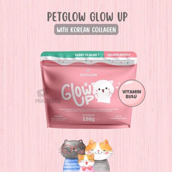 Petglow Glow Up with Korean Collagen/Vitamin Bulu Anjing Kucing