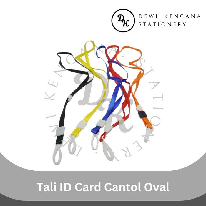 

New Tali Id Card Lanyard Gantungan Tali Oval Jepit Plastik