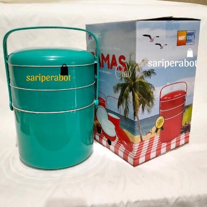 Rantang Piknik Tamas Club Susun 3 Ukuran Besar Pasti Ori