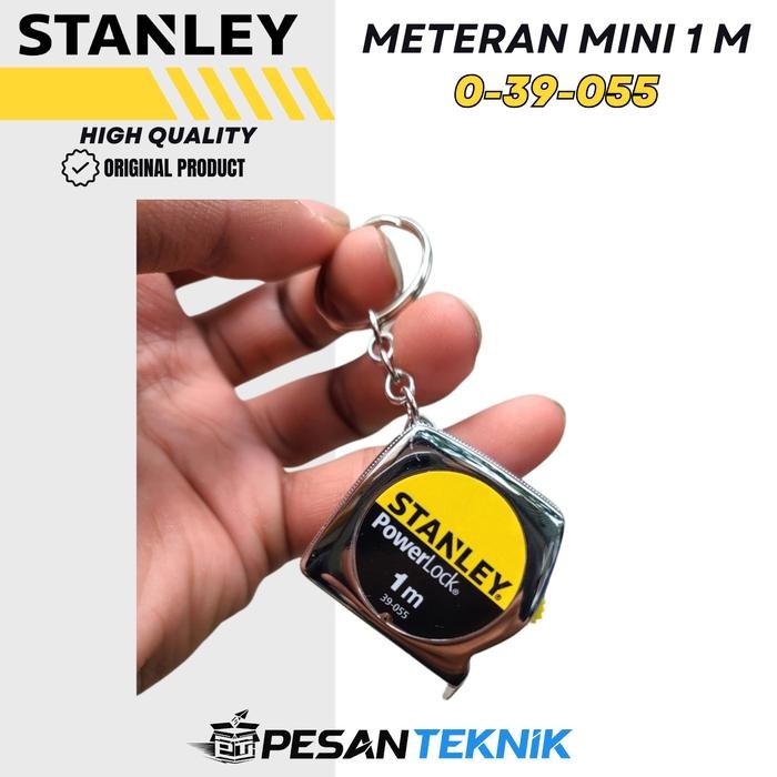 Meteran Mini Manual 1 Meter Keyring PowerLock Measuring Tape STANLEY 0-39-055