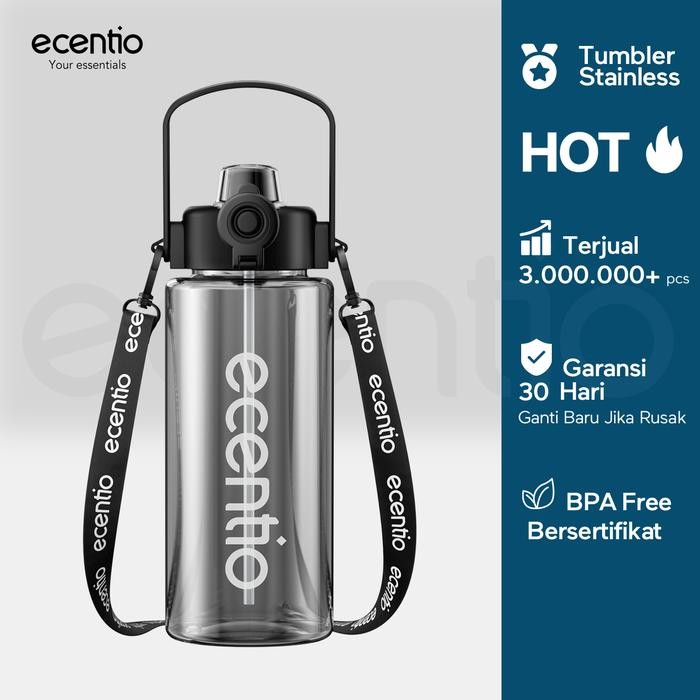 ecentio botol plastik 1100ml botol minum besar botol minum olahraga sport botol minum anak cowok
