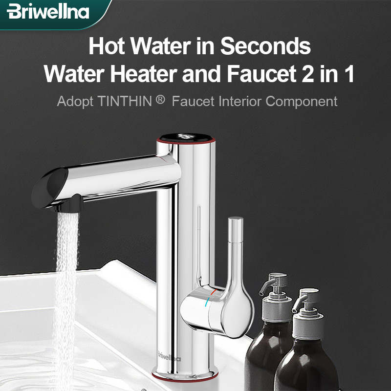 Briwellna Instant  Hot Water Faucet Electric Water Heater 220V Bathroom Smart Water Heater Electric 