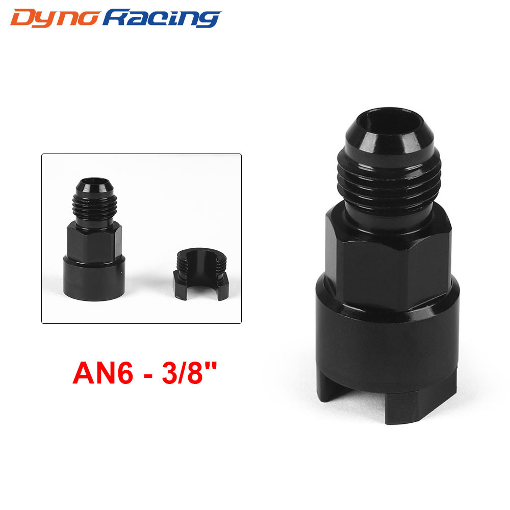 Fuel Line EFI Adapter Fitting 6AN AN6 AN-6 Male to 3/8" Quick Disconnect Push Hardline