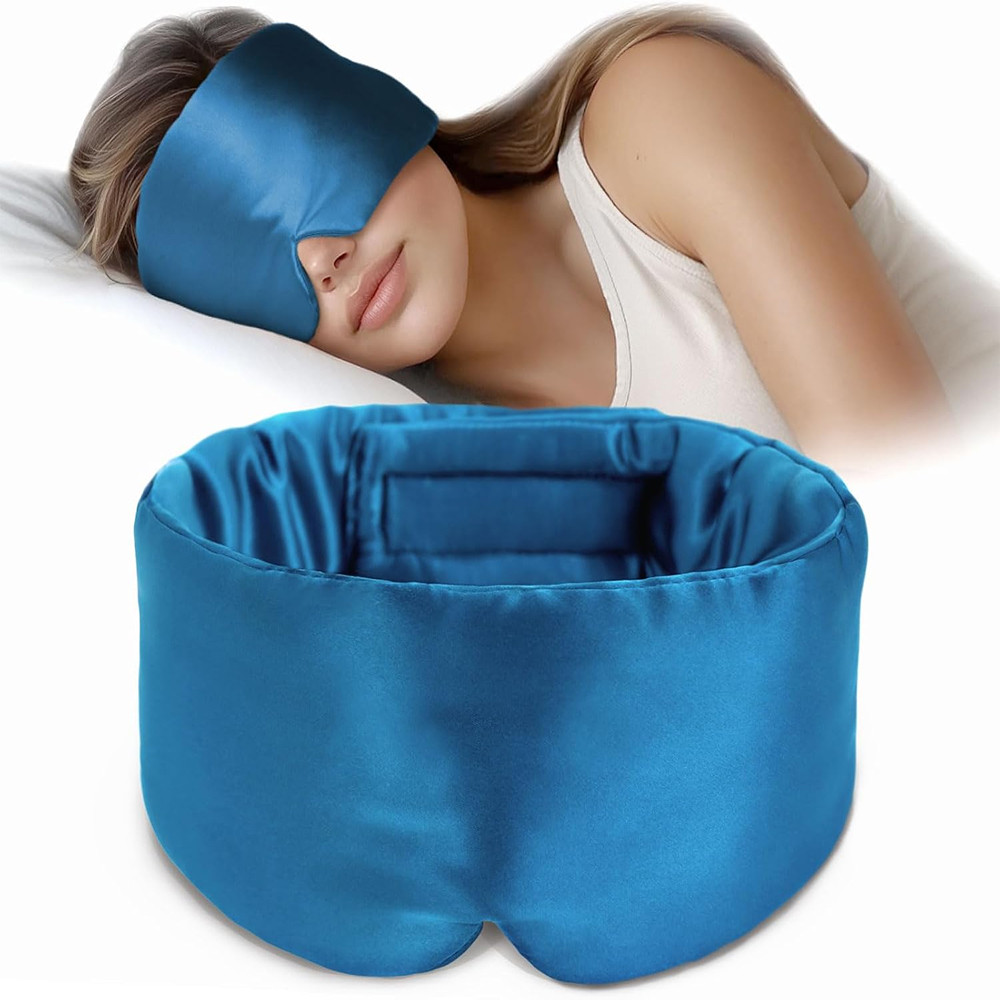 Silk Sleep Mask Soft Pressureless Sleeping Mask 100% Mulberry Silk for Eye Skin Anti