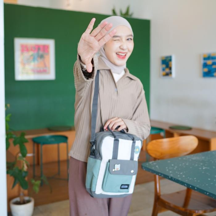 Sedia Himeku NAMI MINI 3 in 1 Backpack - Tas Kecil Multifungsi - Backpack Slingbag Handbag - Ransel