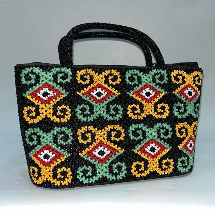 Top Tas Tangan Wanita Manik Etnik Dayak Khas Kalimantan / Handbag / Tas Wanita