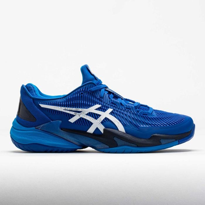 Terlaris New Sepatu Tenis Asics Court Ff 3 Novak Tuna Blue Pure Silver / Asics Court Ff Novak