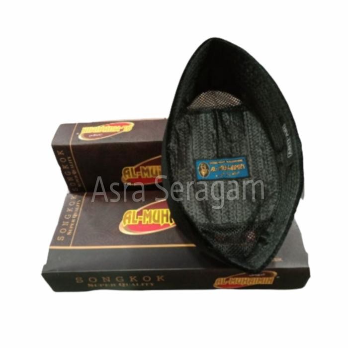 SIAPKIRIM Peci Hitam ac merek Al-Muhaimin READY STOCK