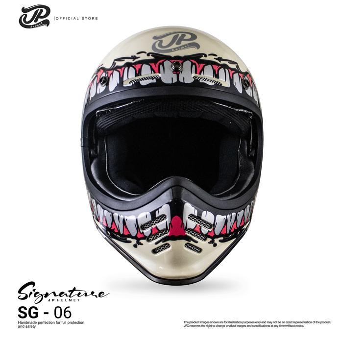 Helm JP Retro Signature SG - 06 - Helm Full Face Klasik