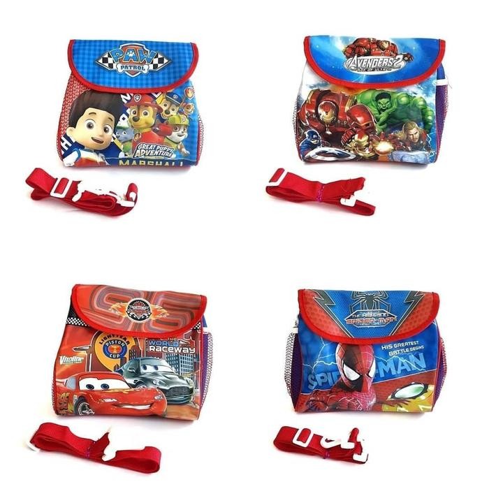 ORIGINAL Tas bekal anak karakter paw patrol, avengers, spiderman, cars READY STOCK
