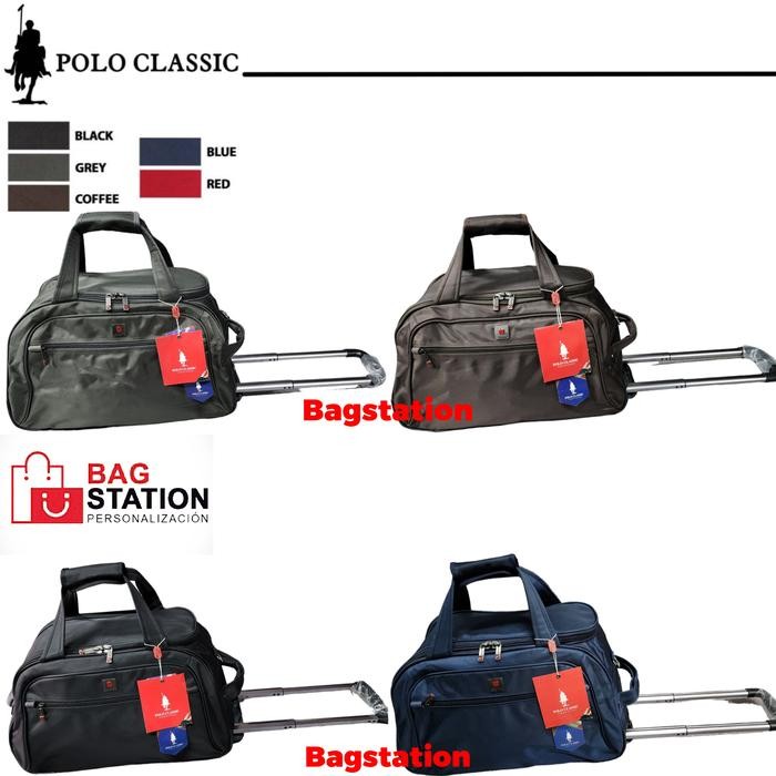 TAS DUFFLE TAS CABIN KOPER TRAVEL BAG TROLLEY TROLY POLO CLASSIC RODA TAS PAKAIAN TAS PRIA