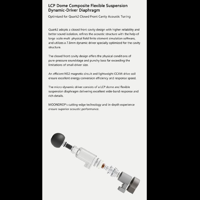 Moondrop Quark 2 / Quark2 / Quarks 2 / Quarks2 / Quark II / Quarks II Hi-Fi USB C Micro Dynamic