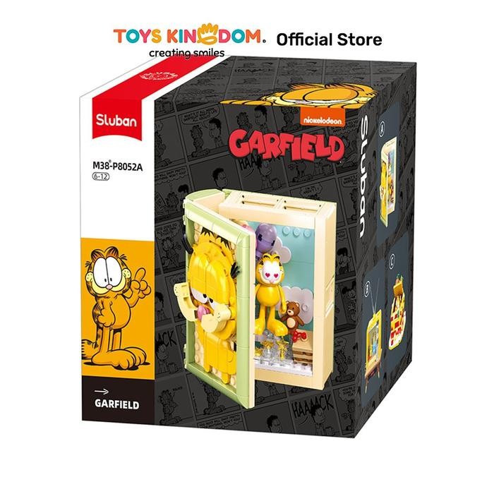 Toys Kingdom Sluban Garfield Book Kids Toy Toys Block Bricks Set Mainan Menyusun Balok Permainan