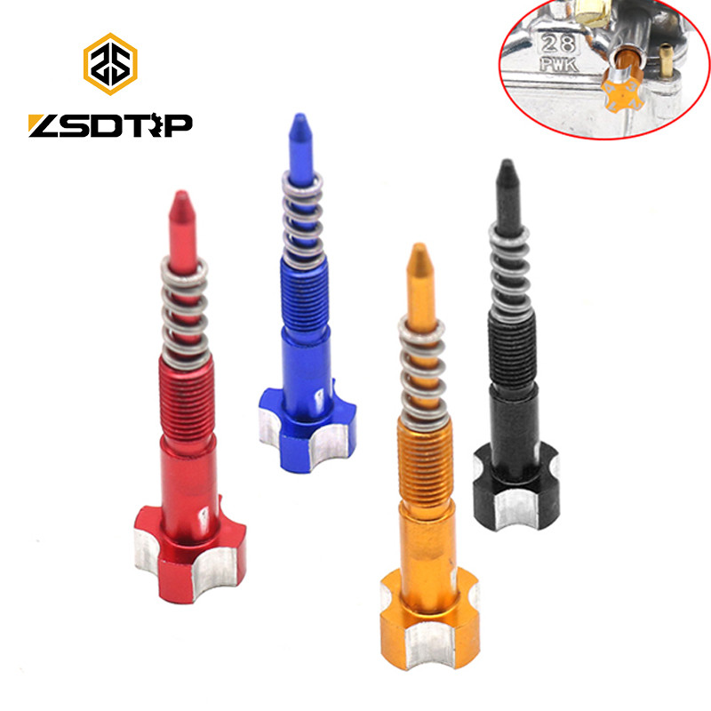 ZSDTRP CNC Aluminum Motorcycle Air Adjuster Screw Kit For 21 24 26 28 30 32 34mm Keihin PWK Carburet