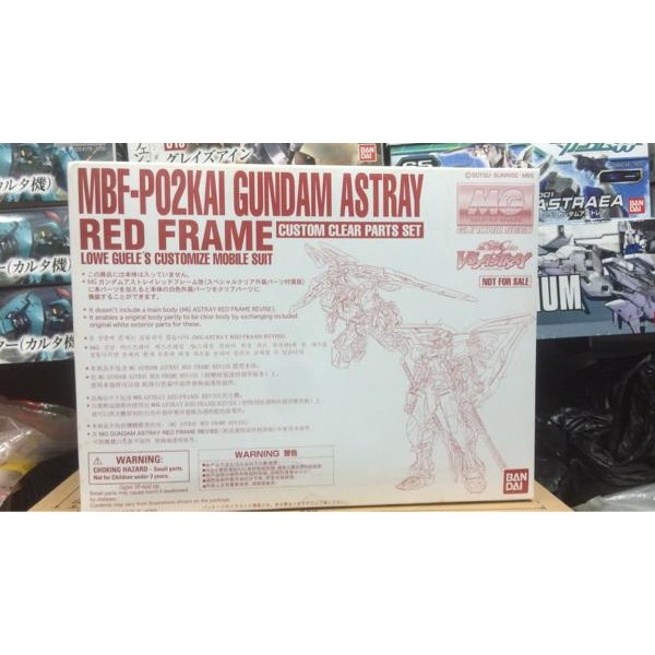 MG Astray Red Frame Custom Clear Part Set