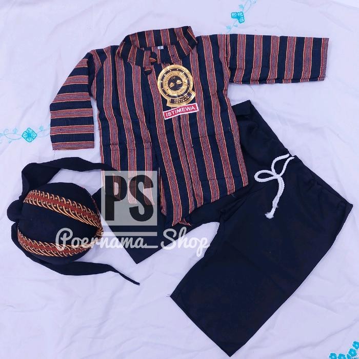 DISKON REALPICT SETELAN SURJAN LURIK ANAK / BAJU LURIK ANAK / BAJU AJAWA / BAJU TRADISIONAL Katun