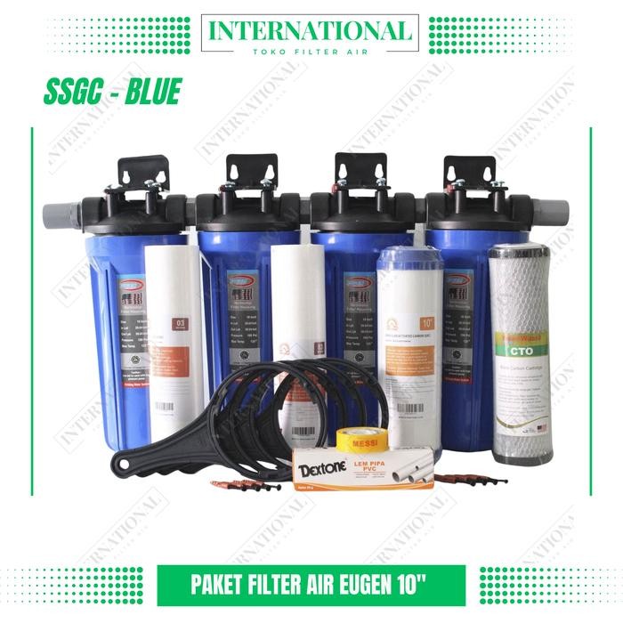 Paket Filter Air 10" 4 Tahap Ssgc/ Filter Air Keruh / Filter Air Sumur Terlaris