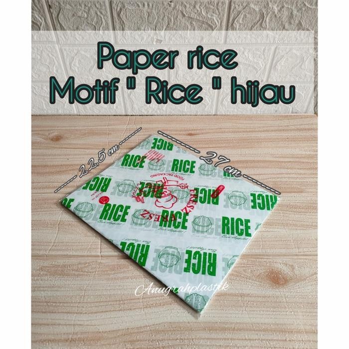 AtKqita- Kertas Nasi / Kertas Bungkus Motif Rice
