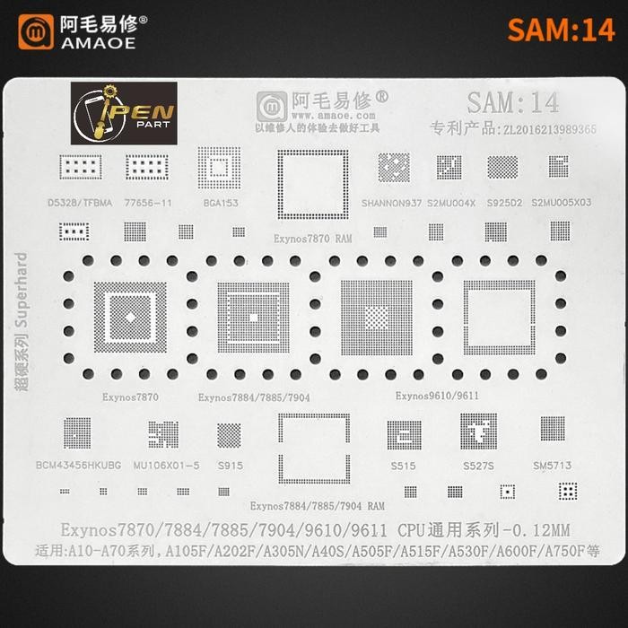 Original Plat Samsung Exynos9610 Amaoe Original Cetakan IC Exynos 9610 Sam14 Tepercaya