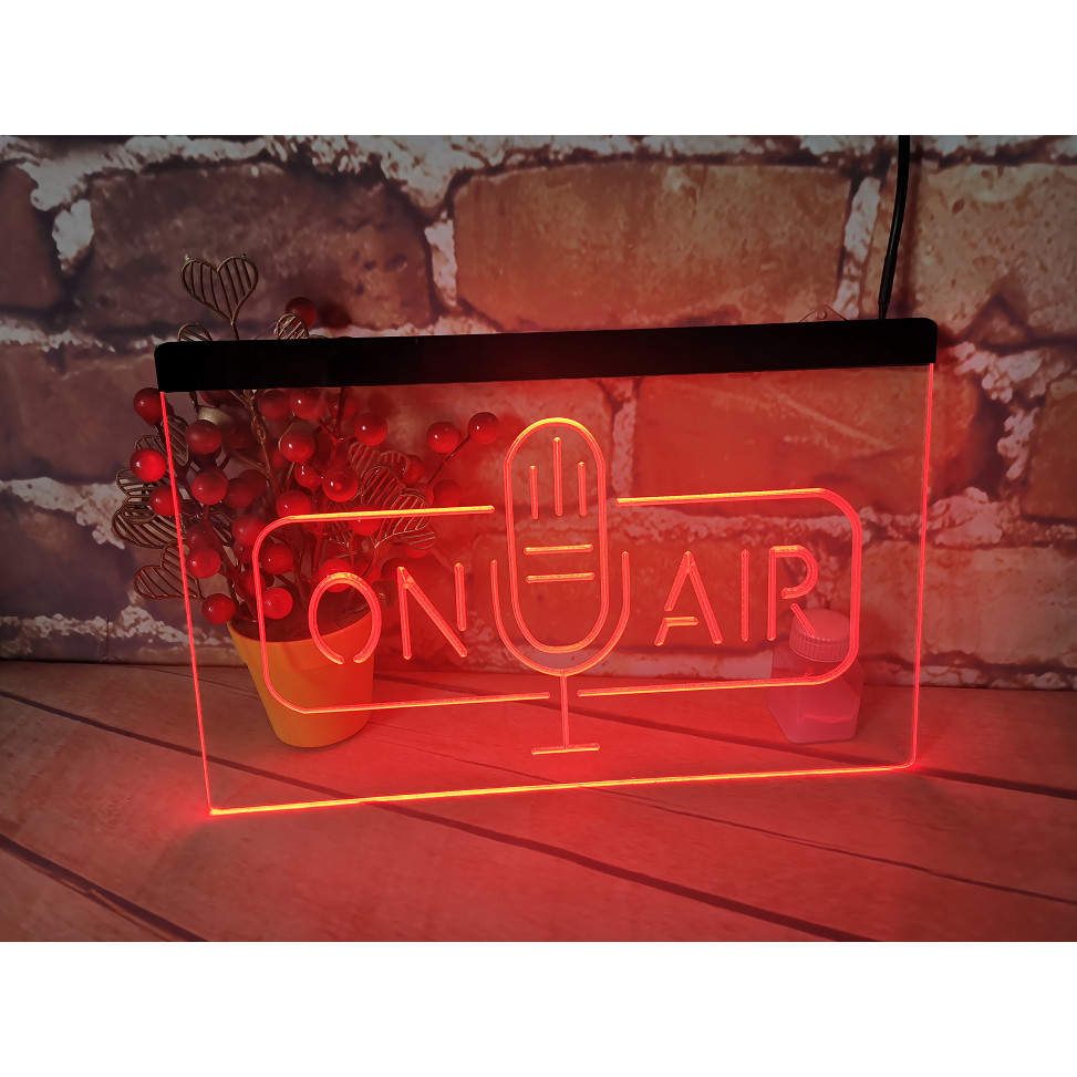 On Air Speaker Studio Night Lamp Game Room Shop Party Personalised Wall Decoration LED Neon Light Si