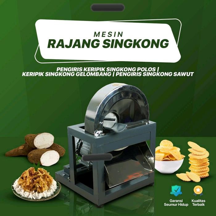 Mesin Potong Pemotong Rajang Kripik Singkong Ubi Talas Listrik Automatis