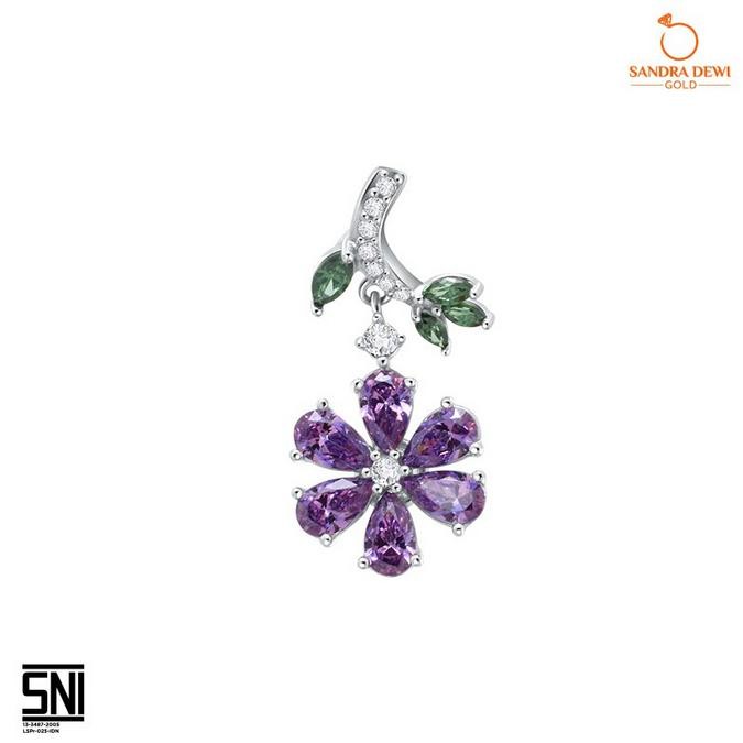 Liontin Emas Flower Garden Sandra Dewi Gold BUNGA DAUN DAUN WARNA