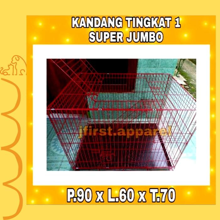 KANDANG KUCING TINGKAT 1 SUPER JUMBO SIZE XXL