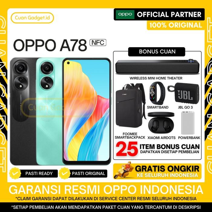 Oppo A78 Nfc 8/256 Oppo A 78 Nfc 8/256 Garansi Resmi Indonesia
