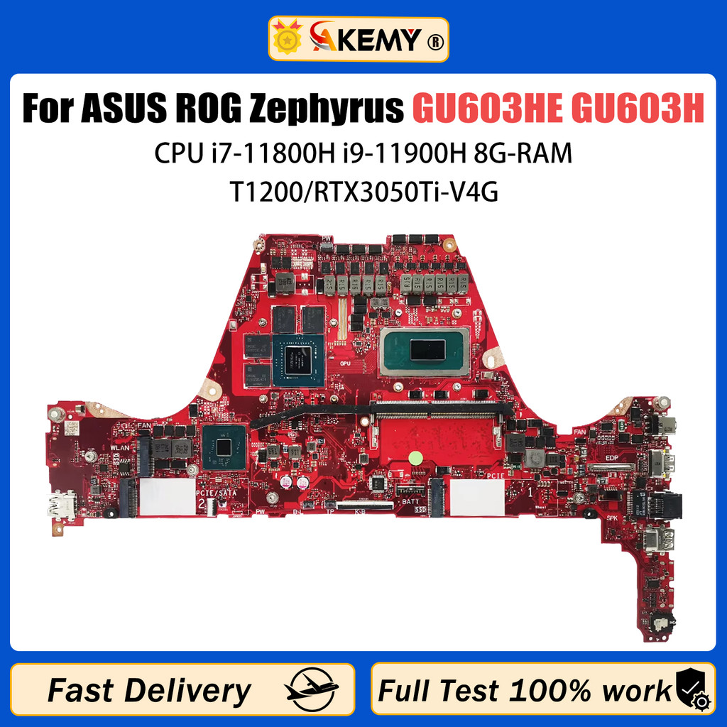 Casing Laptop AKEMY GU603HE Mainboard For Asus ROG Zephyrus M16 GU603HE GU603H Laptop Motherboard Wi