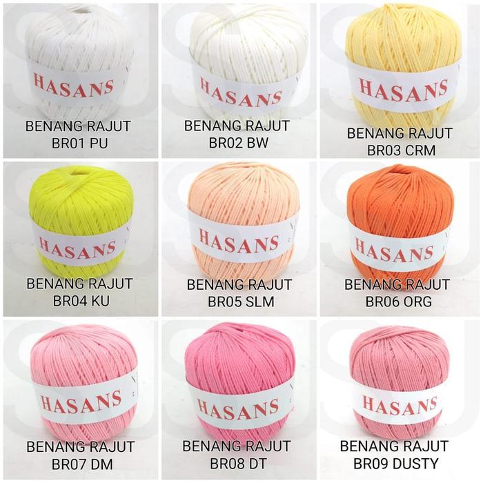 [1 Roll ] Benang Rajut Katun Polos / Milk Cotton Yarn / Benang Untuk Merajut Warna Warni / Benang