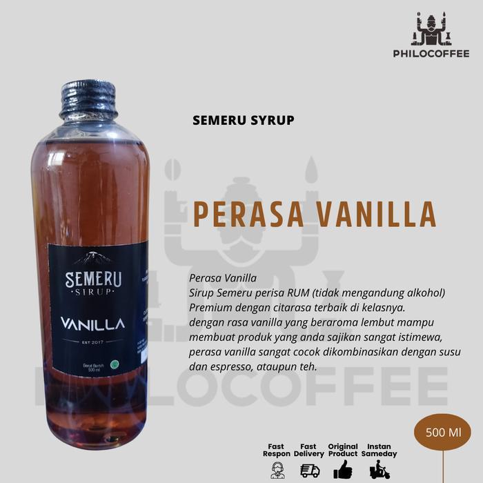 SIRUP SEMERU PERISA VANILA 500ML SEMERU VANILLA SYRUP
