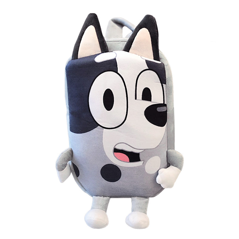 Genuine Bluey Bingo Muffin Dog Anime Figure Models Kawaii Cartoon Plush Bag Cute Mini Backpack