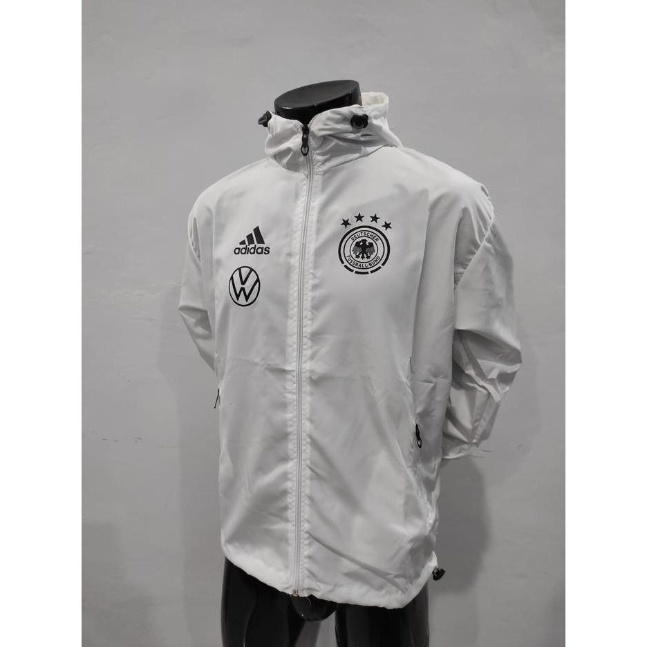 Premium Jaket Parasut Training Timnas Jerman White Original