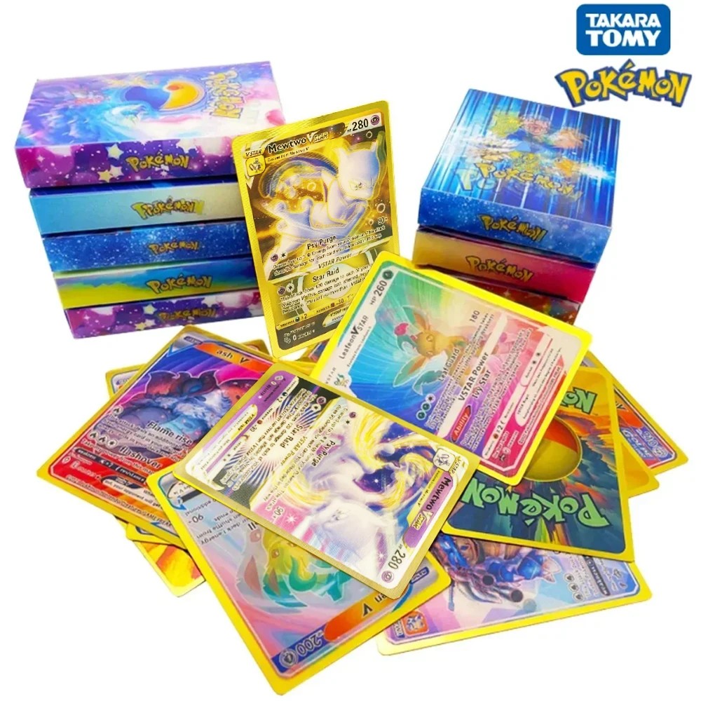 Pokemon Cards Charizard Pikachu Arceus 3D Diamond Playing Cards Vmax GX Vstar English Collection