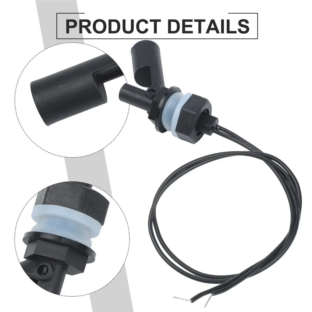 Tank Level Monitoring Black PP Float Switch Flexible Installation Float Switch Float Switch