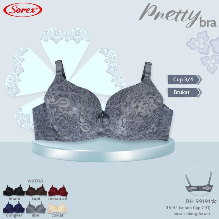 Promo Syakilasunderwear Bh Sorex 99191 Kawat Renda Kait 3 Busa Tipis Original