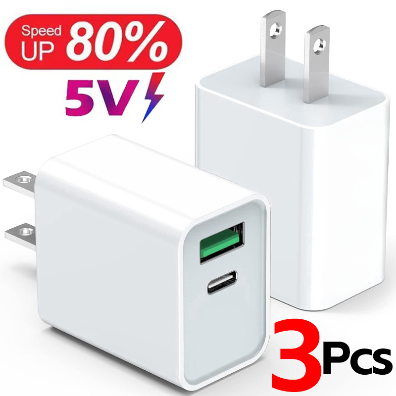 5V 2.4A USB PD Fast Charger for iPhone iPad Samsung Xiaomi Huawei Tablet Laptop Universal 20W Quick