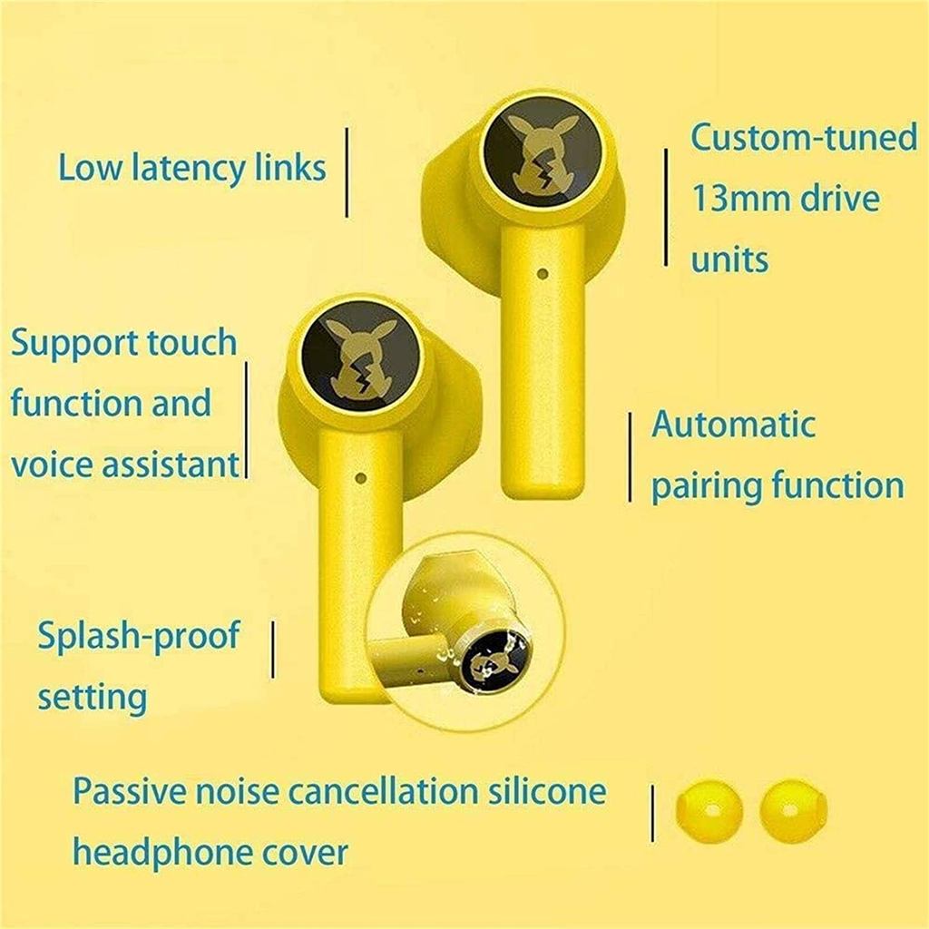 Razer Pokemon Pikachu Earphones Wireless Headphones Bluetooth Headphones Tws Touch Gaming Earbuds