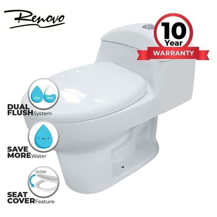 Renovo KH- 328 Kloset duduk Monoblock putih