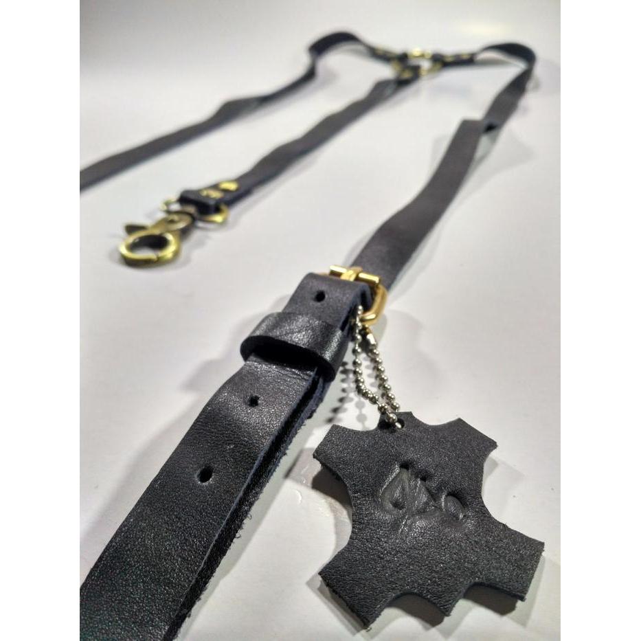 Ready Suspender Kulit Hitam Packing Aman