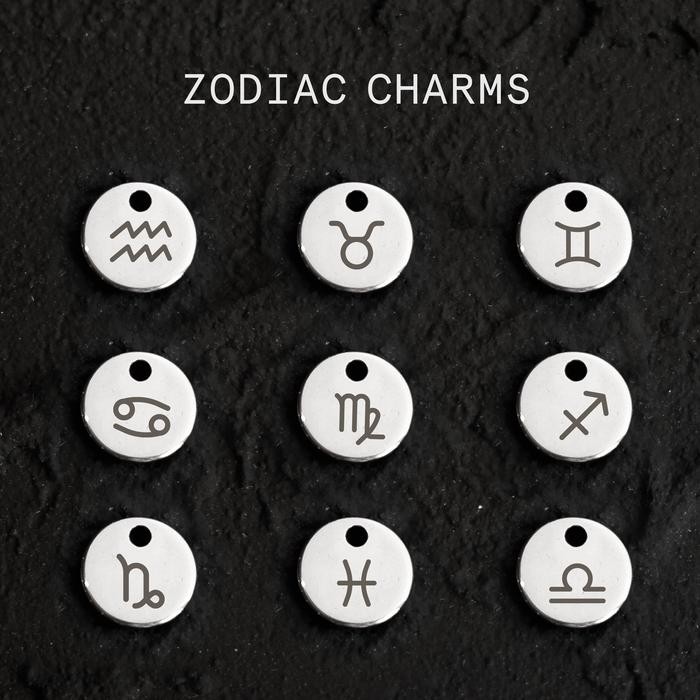 

ORIGINAL Arna Archive Zodiac Round Charm for Bracelet or Necklace Engraving Service Included Custom